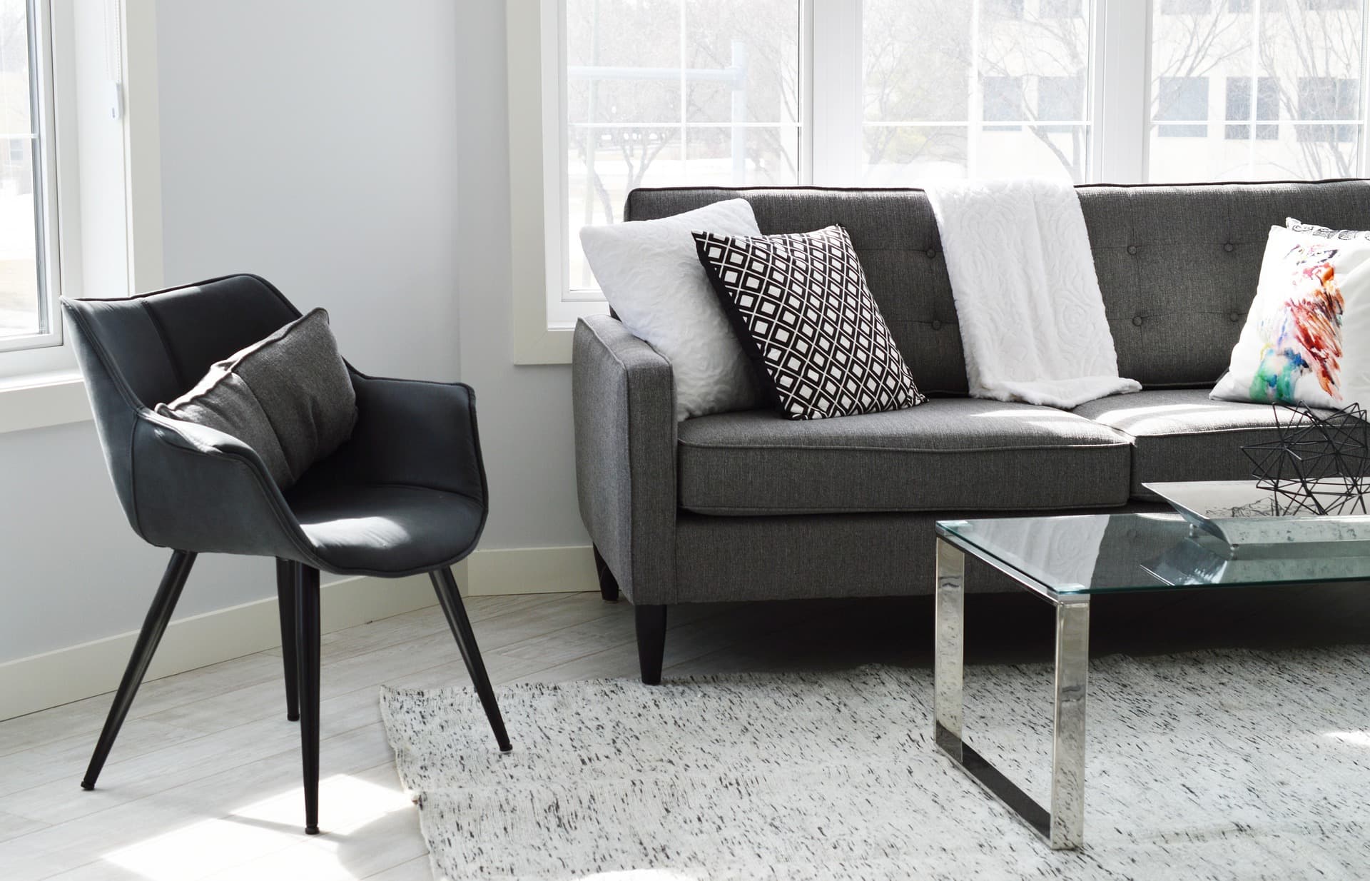 Bright, welcoming accommodation seating area